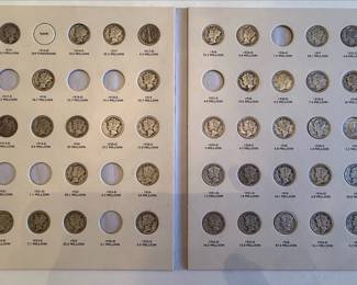 Mercury Dime Collection 1916-1945