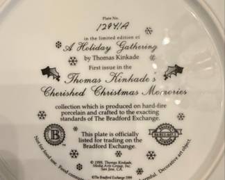 Thomas Kinkade A Holiday Gathering Collector Plate