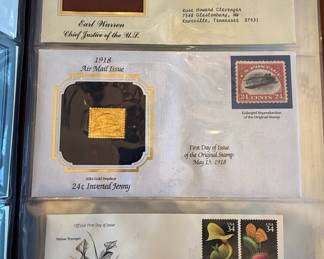 Golden Replicas of United States Stamps Collection
