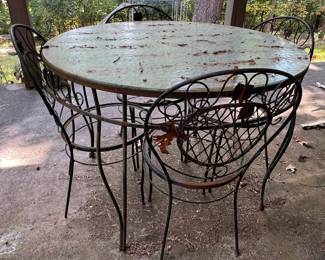 Wrought Iron Style Patio Dining Set