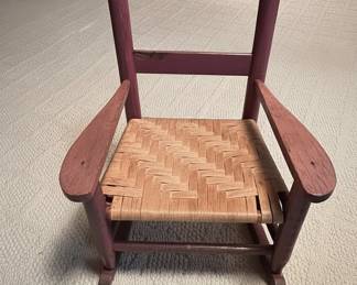 Child's Woven Seat Rocking Chair Style