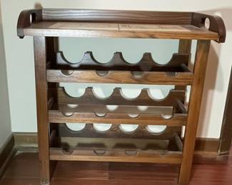 Wood Wine Rack Style Stand