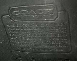 Vintage Coach 5136 Turnlock Black Leather Crossbody Bag