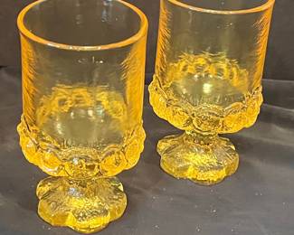 Tiffin Franciscan Madeira Cornsilk Yellow Goblets