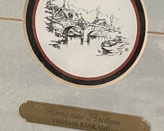 Thomas Kinkade Romantic Bridges Framed Art