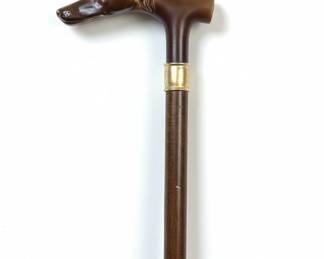 Collection of Decorative Walking Sticks with Animal Motifs