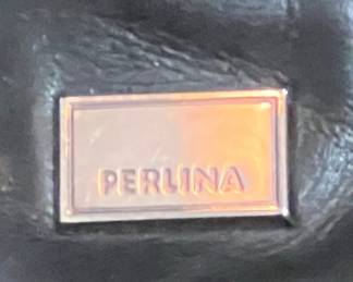 Perlina New York Black Leather Shoulder Bag