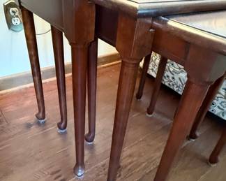 Queen Anne Style Mahogany Nesting Tables