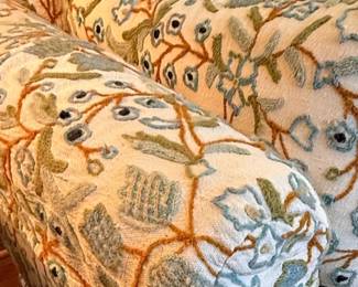 Traditional Floral Sofa with Skirted Base