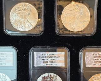 West Point Mint American Eagle Silver Dollar Collection