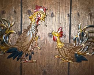 Syroco Rooster Wall Plaques