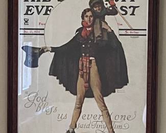 Norman Rockwell "God Bless Us Everyone" Saturday Evening Post Print