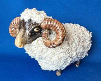 Irish Dresden Daddy Sheep Figurine