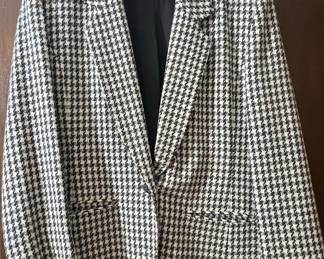 Pendleton Houndstooth Wool Blazer Size 14