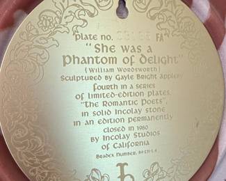 Incolay Studios The Romantic Poets Collector Plates