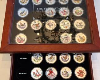 Fifty State Silver Bullion Commemorative Coin Collection - Birds and Flowers