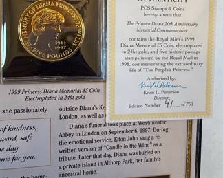 Princess Diana 20th Anniversary Memorial Commemorative Set