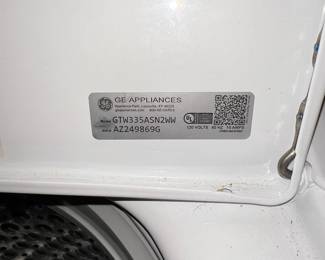 GE GTW335ASN2WW Top Load Washer