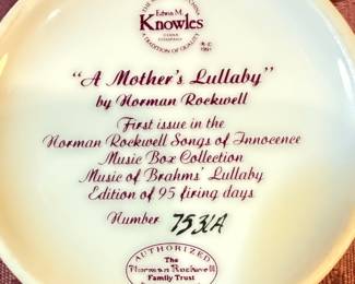 Edwin M. Knowles A Mother's Lullaby Music Box