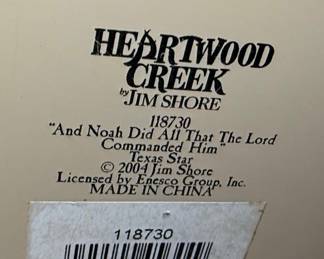 Jim Shore Heartwood Creek "And Noah Did All That The Lord Commanded Him" Noah's Ark Figurine