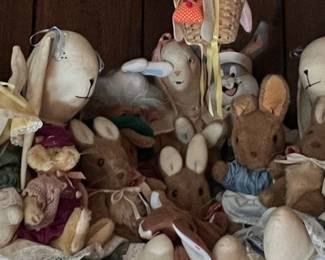 Collection of Cabbage Patch Kids Dolls and Vintage Plush Toys