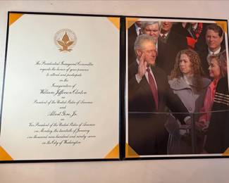 1997 Bill Clinton Presidential Inaugural Invitation and Photo Folder