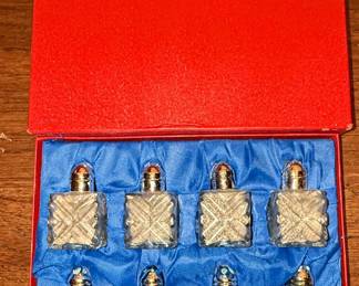 Leonard Crystal Individual Salt and Pepper Shaker Set