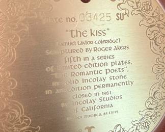 Incolay Studios The Romantic Poets Collector Plates
