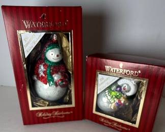 Waterford Holiday Heirlooms Snowman Ornaments