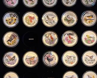 Fifty State Silver Bullion Commemorative Coin Collection - Birds and Flowers