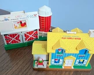 Fisher-Price Play Family Farm and Play Family House Ornaments