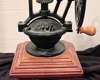 Cast Iron and Wood Coffee Mill Style Grinder