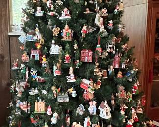 Hallmark Keepsake Ornaments and Artificial Christmas Tree