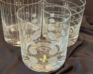 Mikasa "Cheers" Etched Glass Tumblers