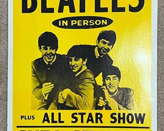 The Beatles 1966 Shea Stadium Concert Poster - Sid Bernstein Presents