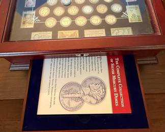 Complete Collection of Silver Mercury Dimes with Stamps