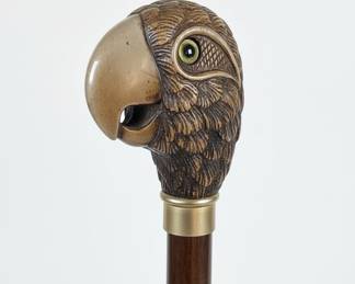 Collection of Decorative Walking Sticks with Animal Motifs