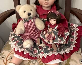 Marie Osmond "I Love You Beary Much" Porcelain Doll Set