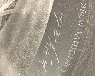 Michael Yates Country Ladies "Angelica" Etched Crystal Plate