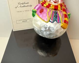 Christopher Radko Trim A Tree-O Snowman Ornament