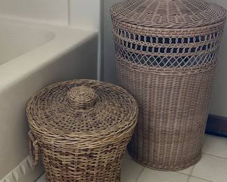Wicker Laundry Hamper and Basket Set with Lids