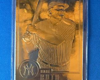 1996 Babe Ruth 22k Gold Plated Card CMG Worldwide