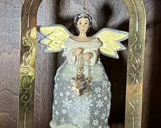 Hallmark Keepsake "The Gift of Peace" Angel Ornament with Arch Stand