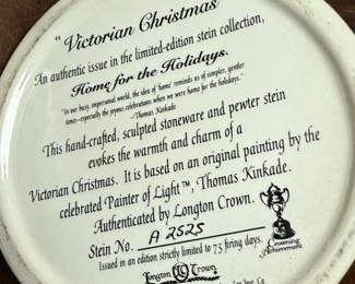 Thomas Kinkade Victorian Christmas Stein