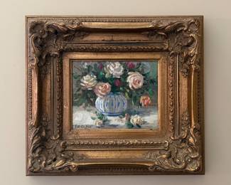 Le Blanc Floral Still Life Painting