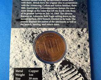 Apollo 11 50th Anniversary Commemorative Robbins Medal