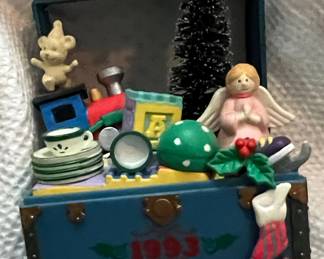 Enesco "Merry Menage" Toy Chest Ornament Collection