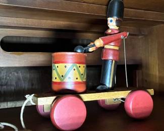 Louis Nichole Style Wooden Drummer Pull Toy