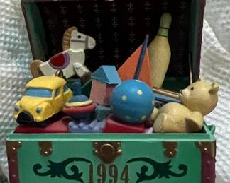 Enesco "Merry Menage" Toy Chest Ornament Collection