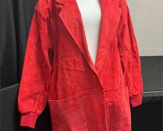 Lot # : 91 - Adam Douglass Red Suede Jacket